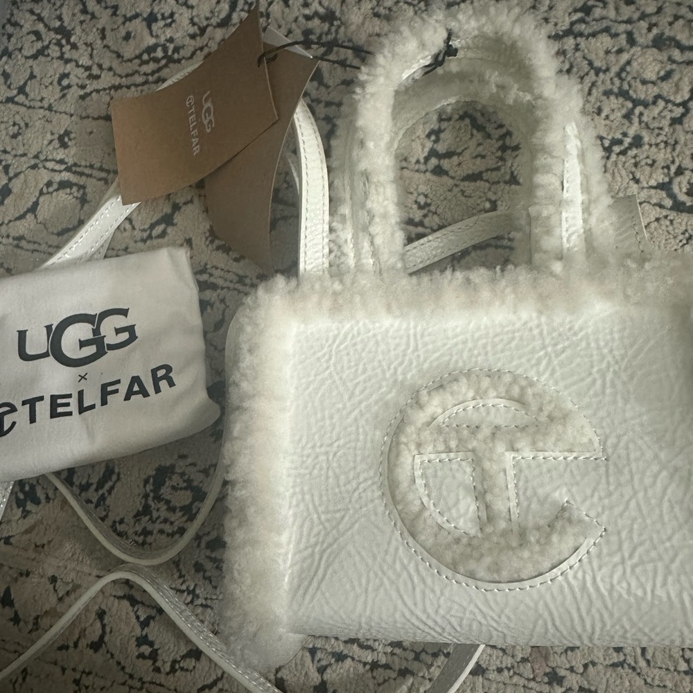 White Shearling Mini Bag